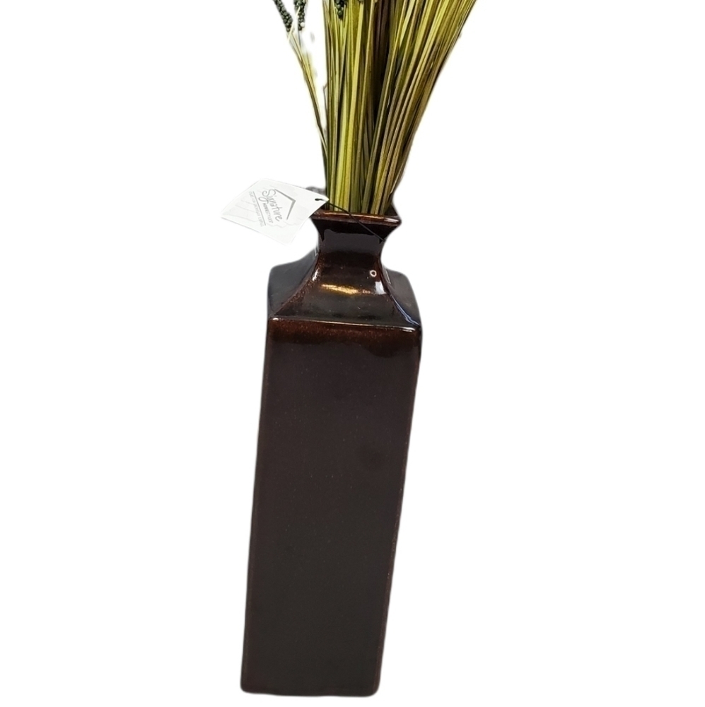 CONTEMPORARY Artisan Created Acrylic Vase 13.5" x 4" Fair Trade